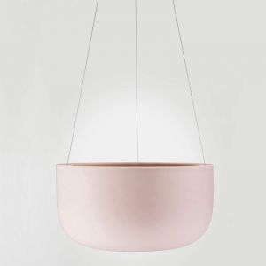 Raw Earth Hanging Planter by Angus & Celeste | Rock Salt Pink | Large