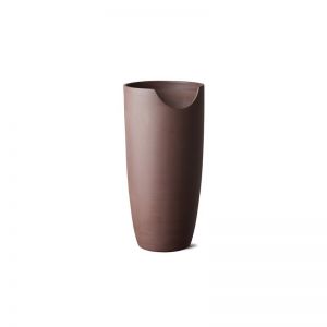 Red-Brown CUT vase or pitcher jug by Anne Black