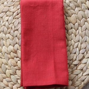 Red Cotton Table Napkins | Set of 4
