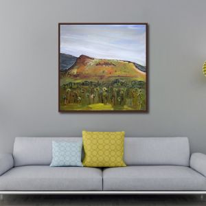 Red Rock, Gisborne I Framed Canvas Print by Michael Wolfe