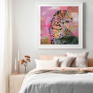 Reminiscent Bright Pink | Framed Art Print