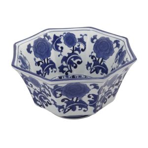 Ren Blue and White Decorative Bowl