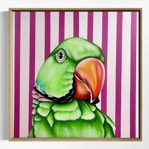 Ringneck Canvas Print by Kylie Cuthbertson 50x50cm