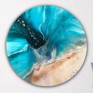 Rise Above Portal Round Contemporary Beach Artwork | ACRYLIC Limited Edition Print | Antuanelle