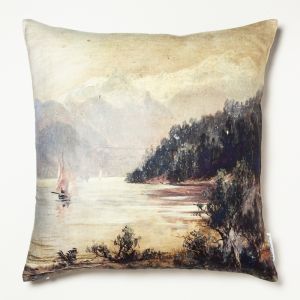 River Styx | Linen Printed Cushion Cover by Barbara ODonovan
