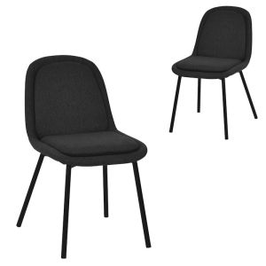 Robles Fabric Dining Chair | Charcoal Grey | Set of 2