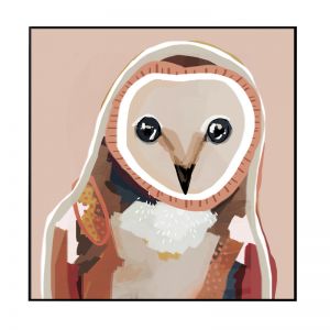 Rosella Owl | Framed Canvas Print