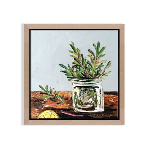 Rosemary and Lemon | Angela Hawkey | Mini Framed Canvas by Artist Lane