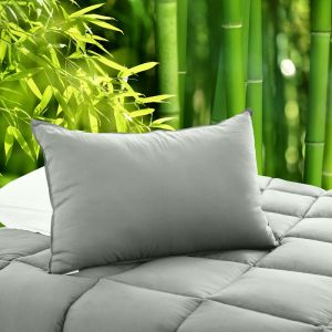 Royal Comfort Charcoal Bamboo Pillows | Twin Pack