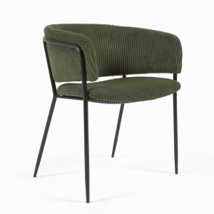 Runnie Dining Chair | Moss Green Corduroy