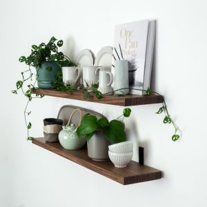 Rustic Timber Bracket Shelf | Modern Farmhouse Range | 70cm | Jemmervale Designs