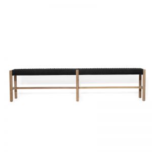 Sabai Woven Bench Seat | Black | Close Weave | 2m