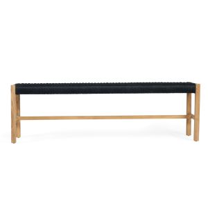 Sabai Woven Bench Seat | Black | Close Weave