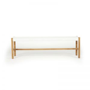 Sabai Woven Bench Seat | White | Close Weave