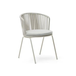 Saconca Cord and Steel Chair | Grey