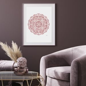 Sahara Décor Mandala in Blush Fine Art Print | by Pick a Pear | Framed