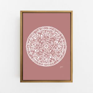 Sahara Decor Mandala in Blush Solid Wall Art Print | by Pick a Pear | Canvas
