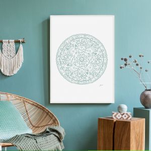 Sahara Décor Mandala in Haze Fine Art Print | by Pick a Pear | Framed