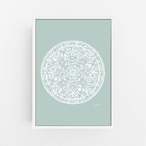 Sahara Decor Mandala in Haze Solid Wall Art Print | by Pick a Pear | Canvas