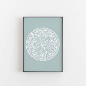 Sahara Decor Mandala in Haze Solid Wall Art Print | by Pick a Pear | Unframed