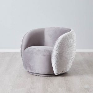 Samantha Chair | Velvet | Silver Grey
