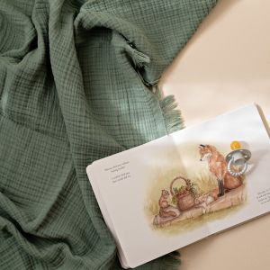 Sami Muslin Baby Blanket | Sage Green