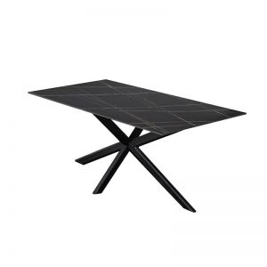 Sandy Sintered Stone Dining Table | 180cm | Black