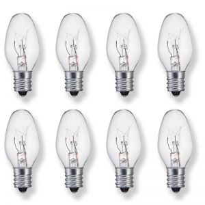 Sansai 8pk 7W/240V E14 Replacement Bulb Clear for Night Light/Lamps