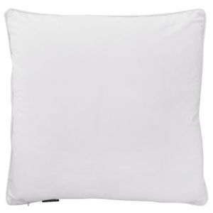SARINA Snow White Premium Velvet White Piping Cushion Cover | 60x60cm