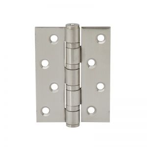 Satin Nickel Door Hinge 100 x 75mm (2 Hinges) FIXED PIN