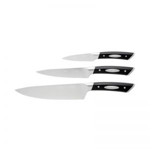 Scanpan Classic 3 Piece Kitchen Knife Set - Black