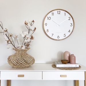 Scarlett | White | Silent Wall Clock | Various Sizes | by One Six Eight London