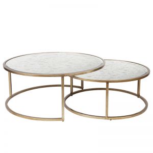 Serene Nesting Coffee Tables | Antique Gold