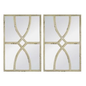 Shabby Chic Carved Wall Mirror | Set of 2