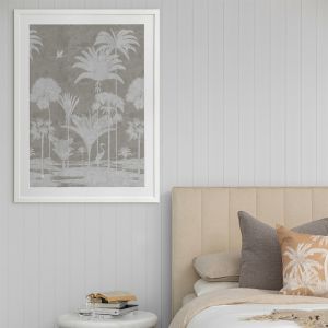 Shadow Palms Beige I | Framed Art Print