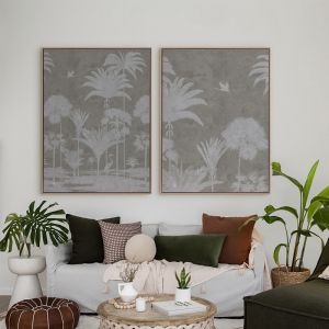 Shadow Palms Beige III | Canvas Print