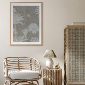 Shadow Palms Beige III | Framed Art Print