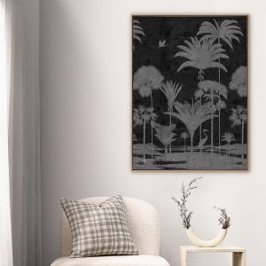 Shadow Palms Black and White I | Canvas Print