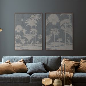 Shadow Palms Blue I | Canvas Print