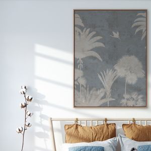 Shadow Palms Blue III | Canvas Print