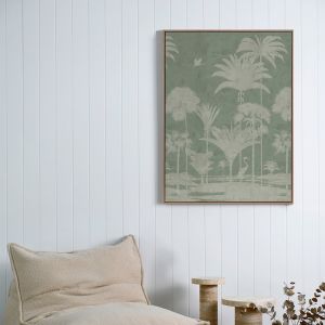 Shadow Palms Mint I | Canvas Print