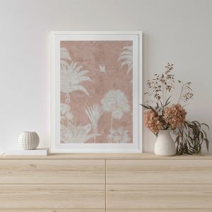 Shadow Palms Pink III | Framed Art Print