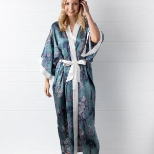 Sierra Jade Silk Kimono Robe