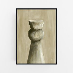 Simplicity Statue 1 | Sage Green | Canvas Print by Pick a Pear