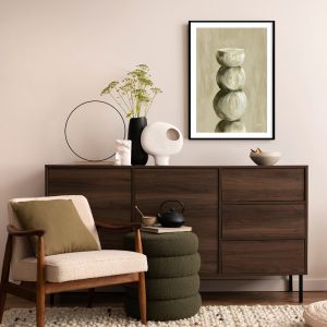 Simplicity Statue 2 | Sage Green | Framed Fine Art Print by Pick a Pear