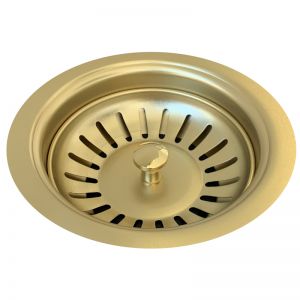 Sink Strainer & Waste Plug Basket With Stopper | Brushed Bronze PVD Finish | Meir