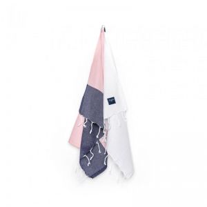 SJØ Hand & Kitchen Towel Set of 2 | Pink, White & Navy