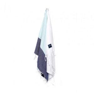 SJOR Hand & Kitchen Towel Set Of 2 | Mint, White & Navy