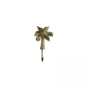 Small Brass Coconut Palm Tree Wall Hook