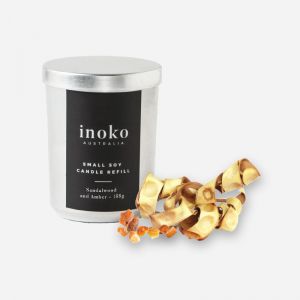 Small Soy Candle Refills | Sandalwood & Amber